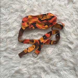 Orange Army Bandeau Top